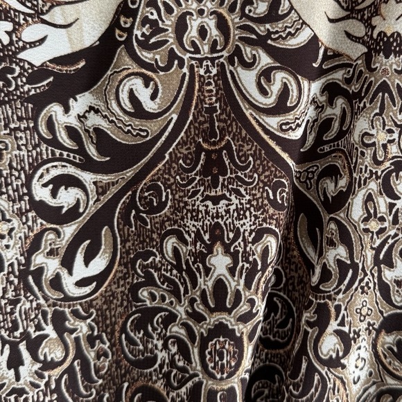 Perceptions Tiered Dress Sz 8 Romantic, Feminine Cottagecore Brown Paisley fairy - Picture 5 of 11